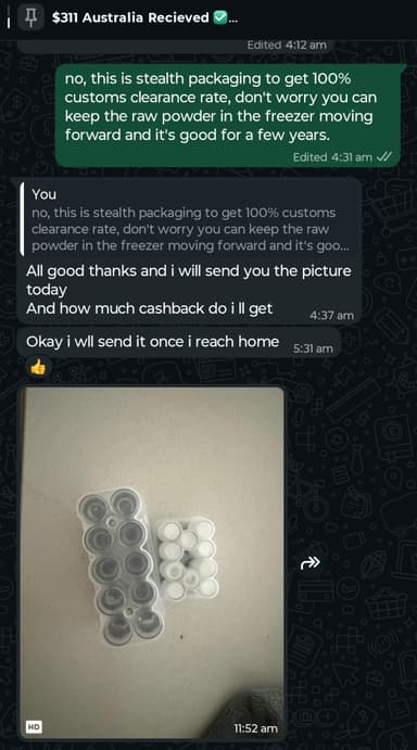 Verified customer delivery photo