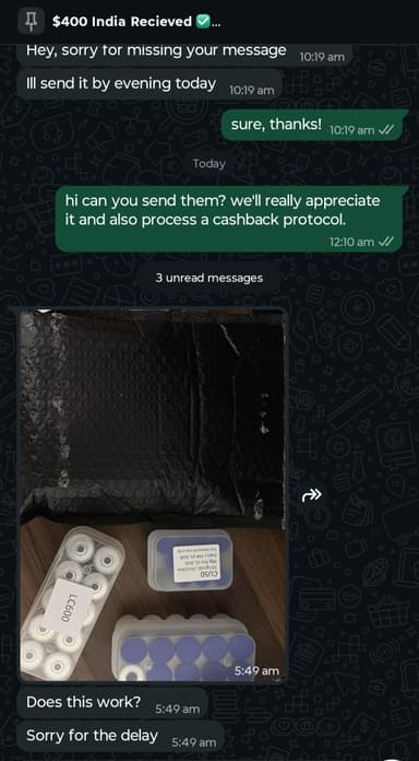Verified customer delivery photo