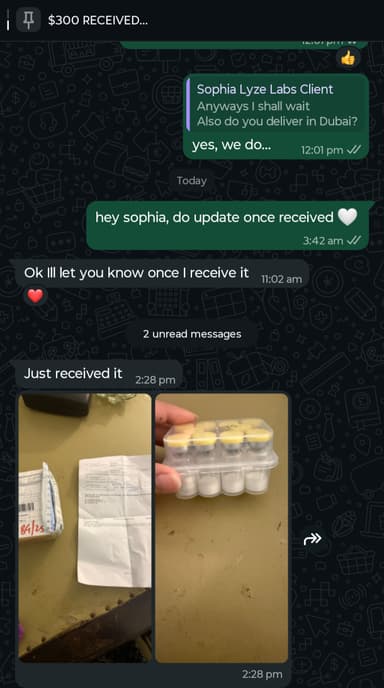 Verified customer delivery photo