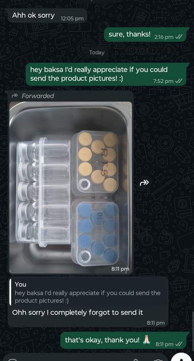 Verified customer delivery photo