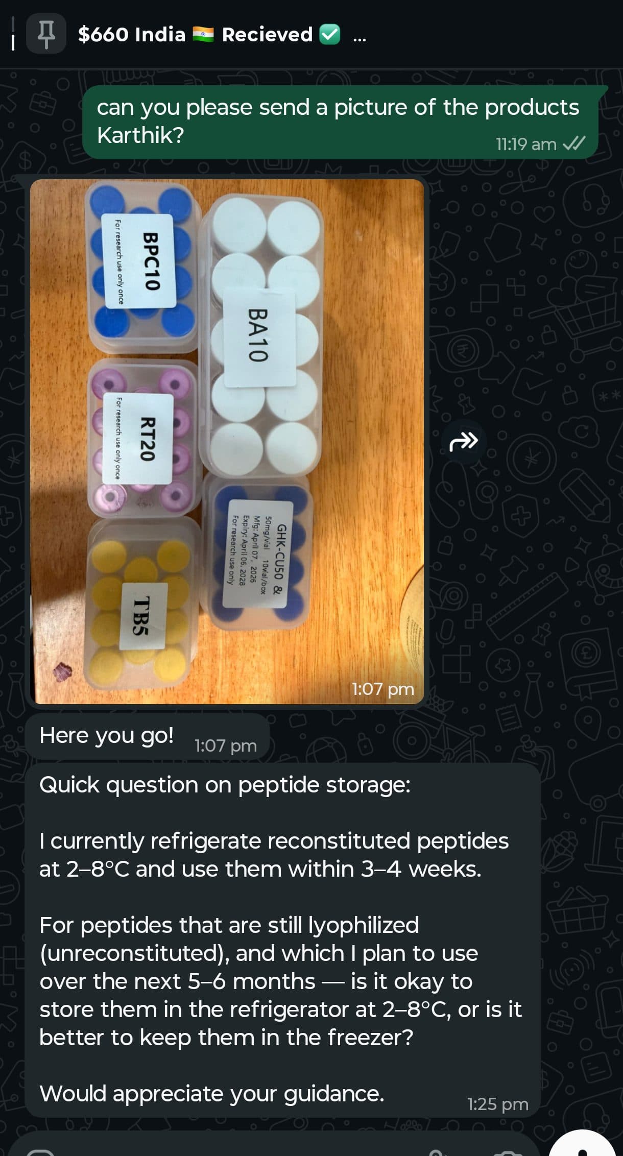 Verified delivery to India - Multi-Compound Research Kit
