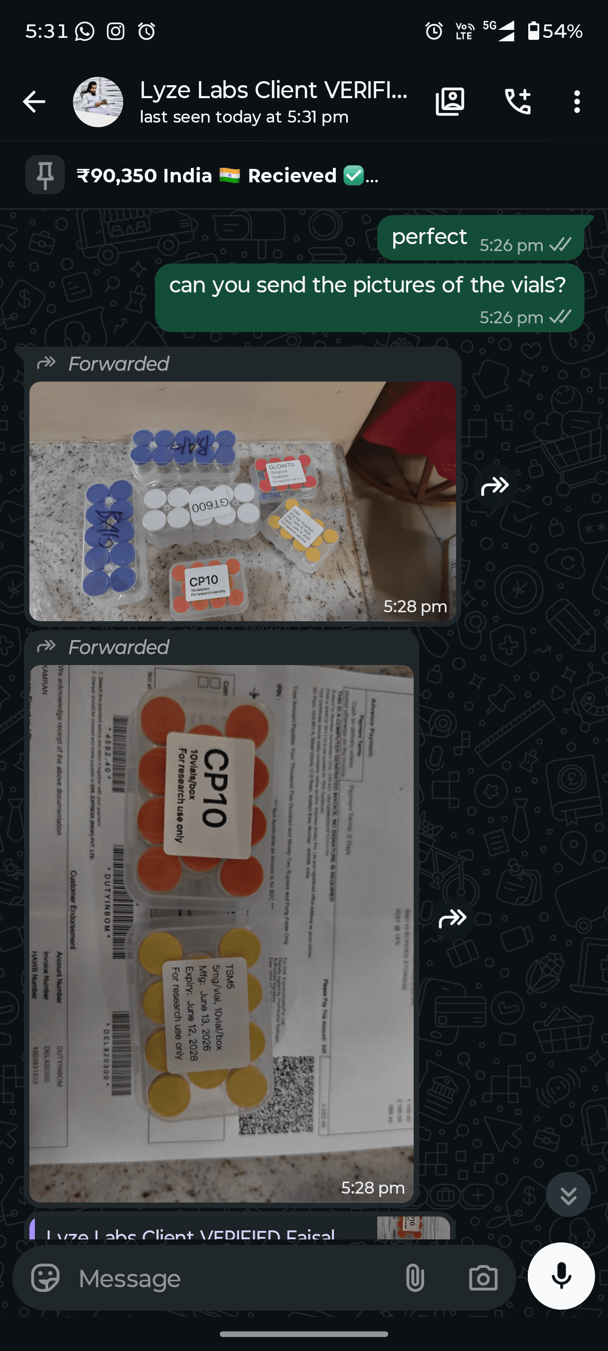 Verified delivery to India - Multi-Compound Research Kit