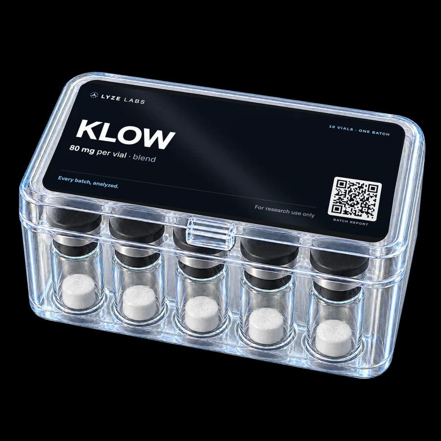 Lyze Labs KLOW Healing Blend (TB+BPC+GHK+KPV) 80mg*10vials - Verified >99% Purity HPLC Research Standard