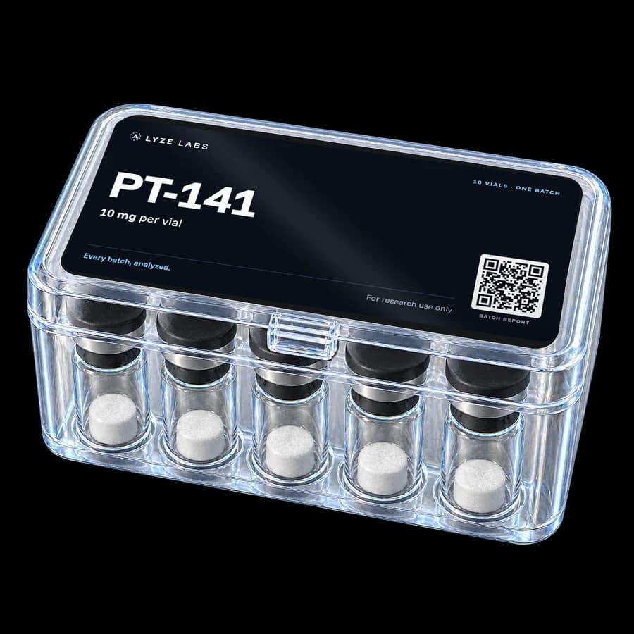 Lyze Labs PT-141 10mg*10vials - Verified >99% Purity HPLC Research Standard